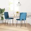VidaXL Dining Chairs Set of 2 Blue Velvet 4101113