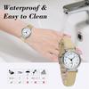 RORIOS Women's Analog Quartz Wristwatch with Leather Strap, Simple Arabic Numeral Dial, Perfect for Exams, Students, Adults, Girls, Business, Casual