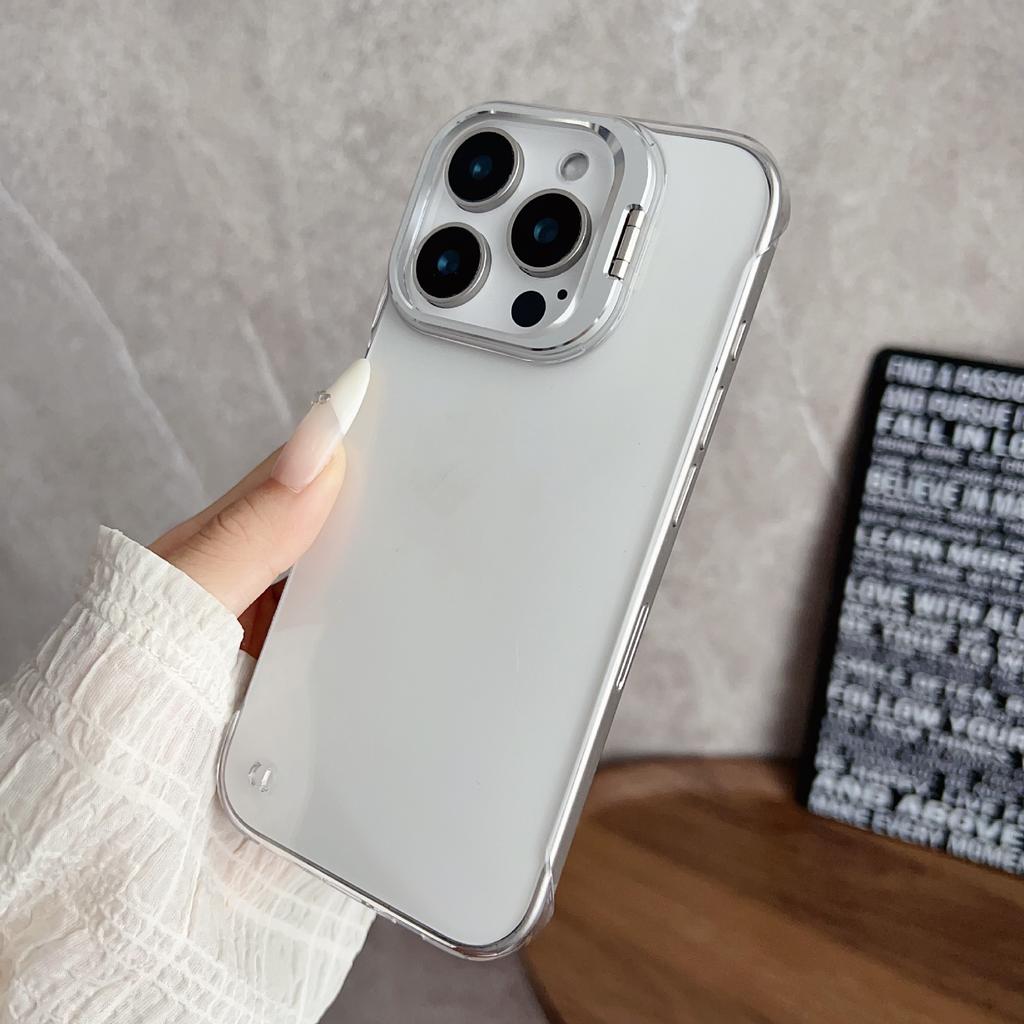 Frameless Lens Holder Mobile Phone Case for Apple 16PROMAX High Transparency 13/14/15 Case SE4