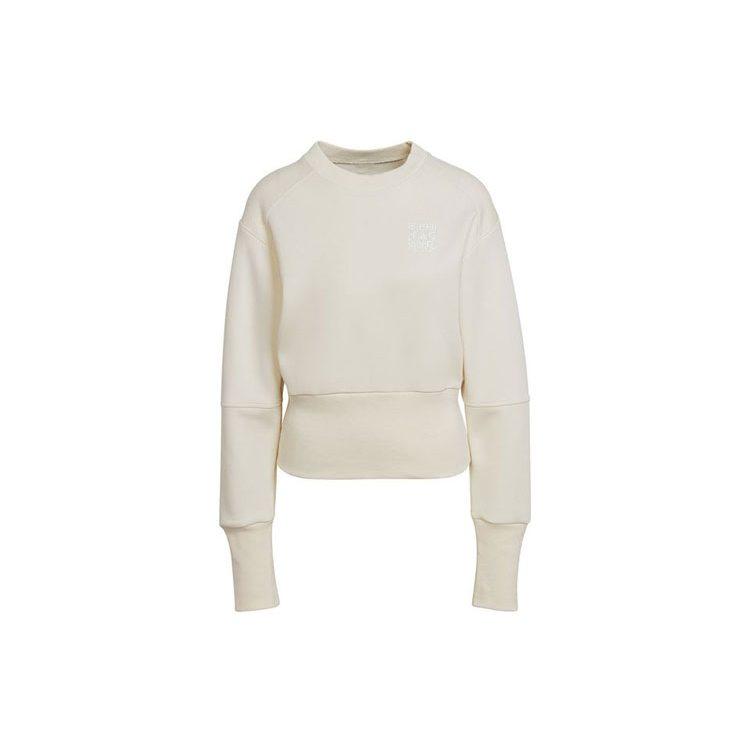 Adidas Sweatshirts Women's Ecru Crew Neck Moderate Regular HB1434
