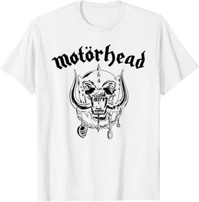 Motörhead – Biały T-shirt z płaskim Warpigiem