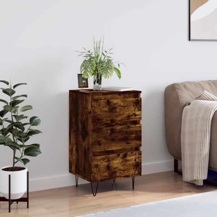VidaXL Buffet chêne fumé 40x35x70 cm bois d'ingénierie 831097