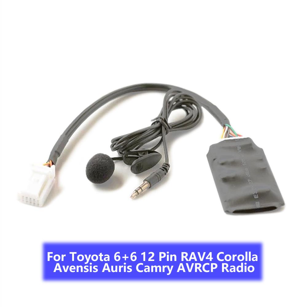 Car Bluetooth 5.0 Kit AUX Hands Free Adapter CD Changer Cable for Toyota 5+7 12 Pin RAV4 Corolla Avensis Auris Camry AVRCP Radio