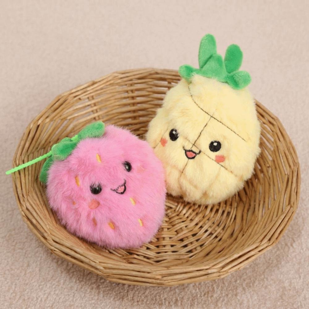 Super Soft-Haired Fruit Plush Charm Miniature Strawberrypineapple Shape Plush Stuffed Doll Fruit Plush Toy Party Favor