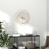Metal Wall Art 65cm Modern Decorative Mirror Decor for Living Room Bedroom Dining Room, Gold Tone