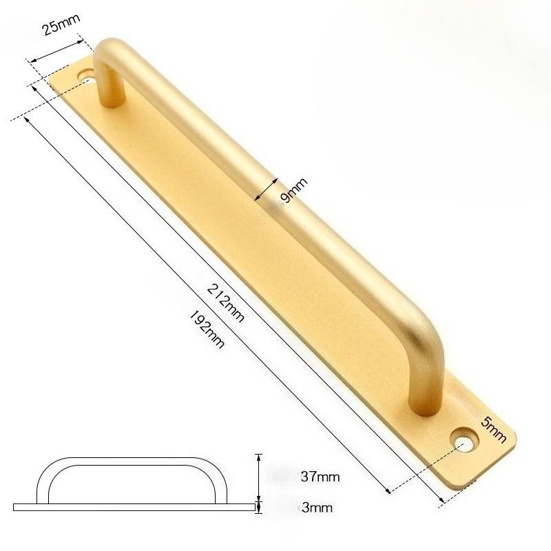 2pcs Sliding Barn Door Handle, Aluminium Alloy Cabinet Door Handle Hardware for Wardrobe Cupboard Closet Garage Shed with Screws