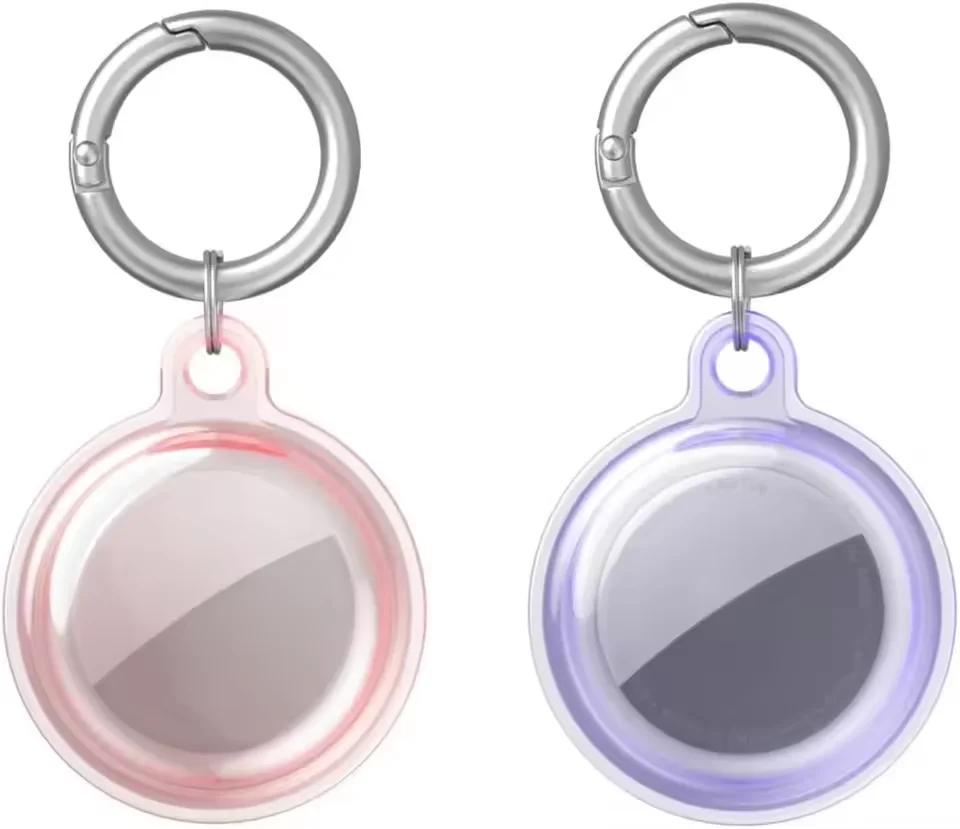 4/2/1 Pack AirTag Schlüsselanhänger Wasserdichte AirTag Halterung Hülle Kompatibel mit Apple AirTag Hülle für Hund Katze Halsband Tracker Schlüsselring