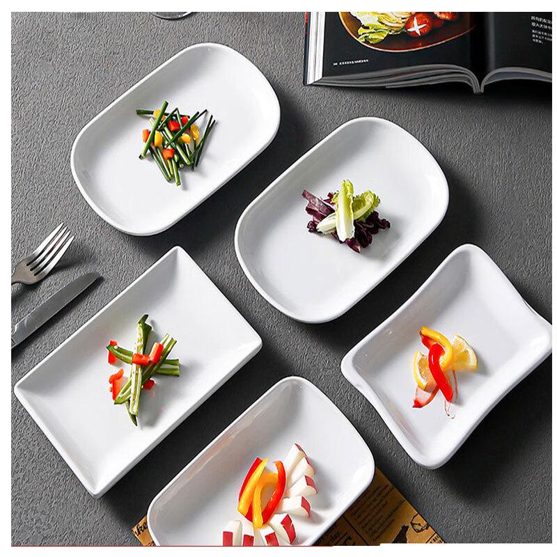 Japanese Style 7.5-inch Melamine Square Corner Serving Plate