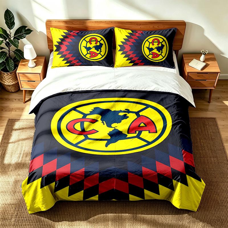 Club America (1) 3pc Set Suitable for Master Bedrooms Soft and Comfortable an Ideal Gift for Family and Friends Includes One Duvet Cover and Two Pillo