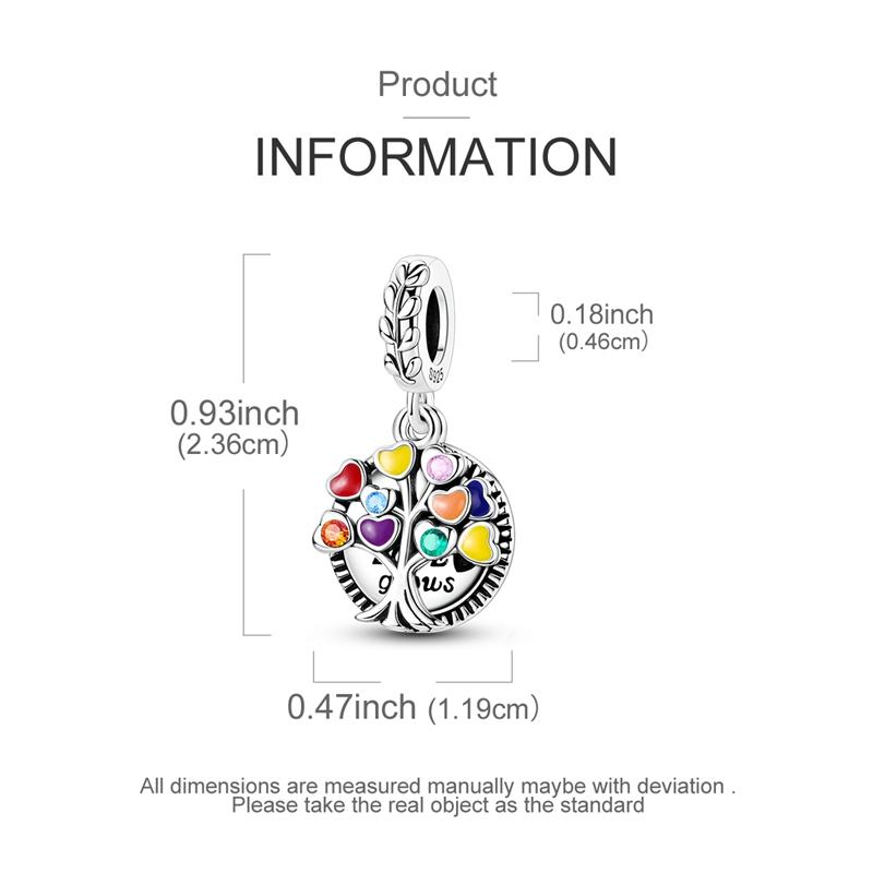 Copper Tree Of Life Charm Bead Fits Genuine Bracelets Necklaces Pendants Bead For Women Girl DoItYourself Gifts