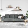 Living Room Sofa Dark Gray 250 X 77 X 76 Cm Polyester