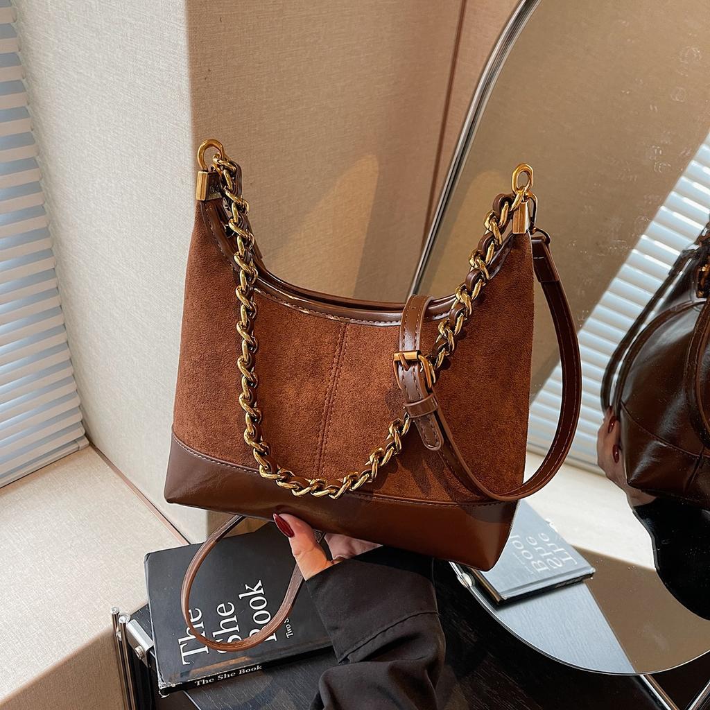 Fashion retro bag women's commuter versatile messenger bag autumn and winter shoulder armpit bag