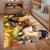 Farm Rooster Hen Area Rug Non Slip Washable Mat for Bedroom Kitchen Rustic Home Decor Aesthetic Country Farmhouse