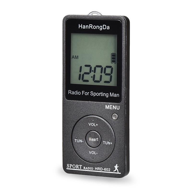HRD-602 Digital Sports Radio with FM/AM, Pedometer, and Portable Charging.