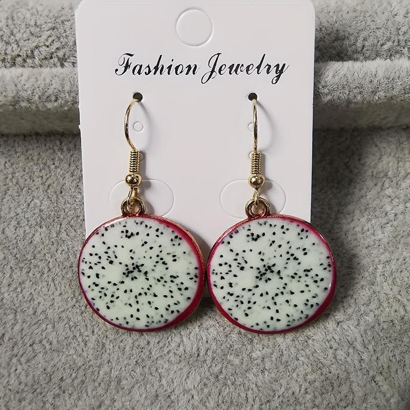 Süße Kreative Imitation Obst Hängende Ohrringe für Damen Mädchen Weiblich Acryl Wassermelone Ohrring Tomate Kiwi Orange Schmuck