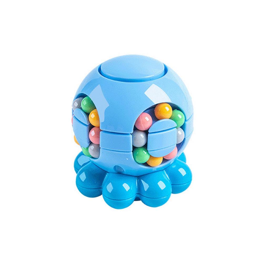 

Octopus Spherical Rotating Ball Plastics Stress Relief Toy Creative Finger Spinner Gyro синий