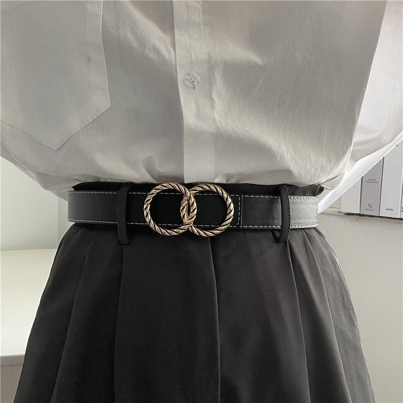 Elegant Pu Material Womens Belt With Smooth Buckle Perfect For Jeans And Casual Wear