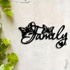 Elegant Family Metal Wall Art with Butterfly Sculpture Minimalist Home Decor Gift for Living Room Porch
