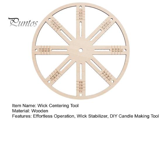 Candle Wick Centering Tool Wooden Flat Round Wick Stabilizer Candle Wicks Centering Holder for DIY Candle Making Cotton Wick