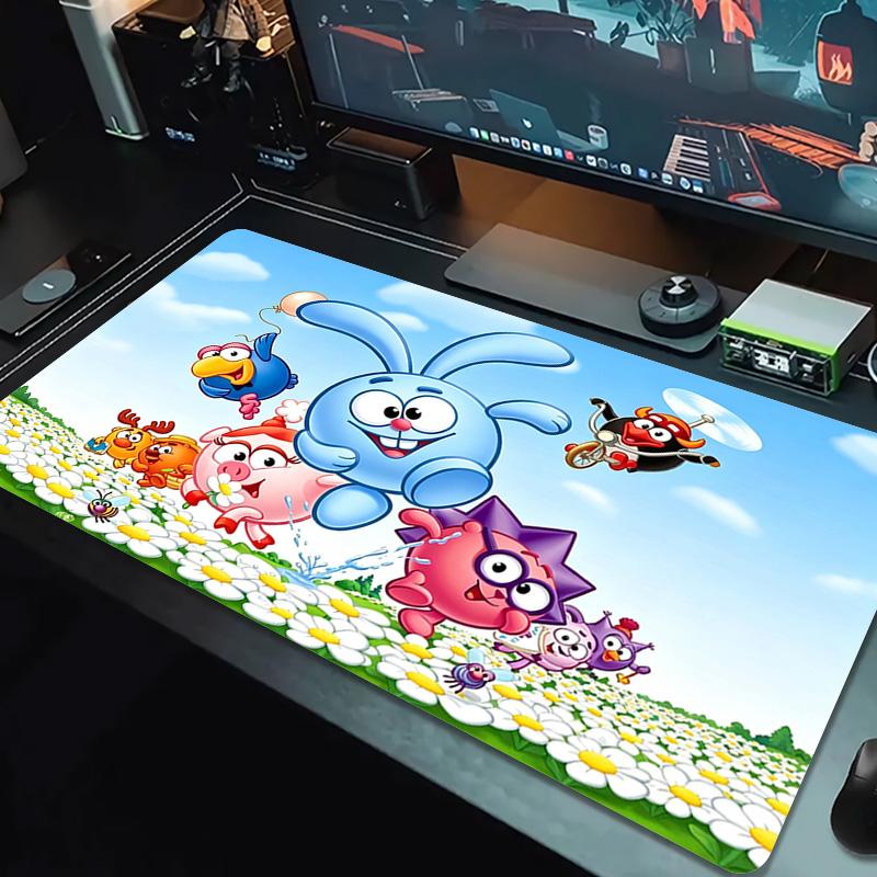 Kikouriki Kikoriki Cartoon Color Mouse Pad Large Gaming Table Cushion Non-slip Laptop Tablet Big Mousepad XXL Mat Mini PC Playmat With Lock Edge