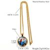 Hummingbird Glass Dome Cabochon Pendants Necklaces Women Men Stainless Steel Bird Rainforest Memory Chain Jewelry Accessories