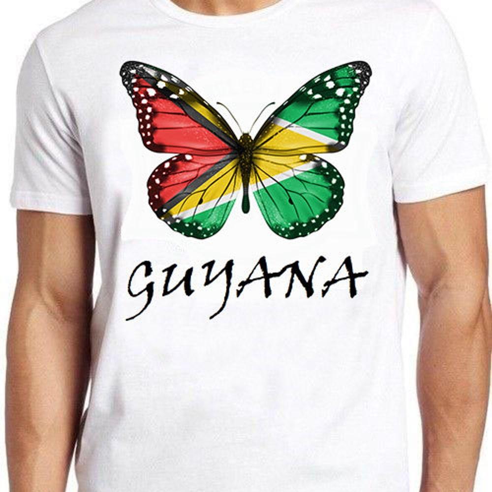 

Футболка 230GSM 100% хлопок Гайана Бабочка Флаг Африка Французский подарок футболка 520 XS белый