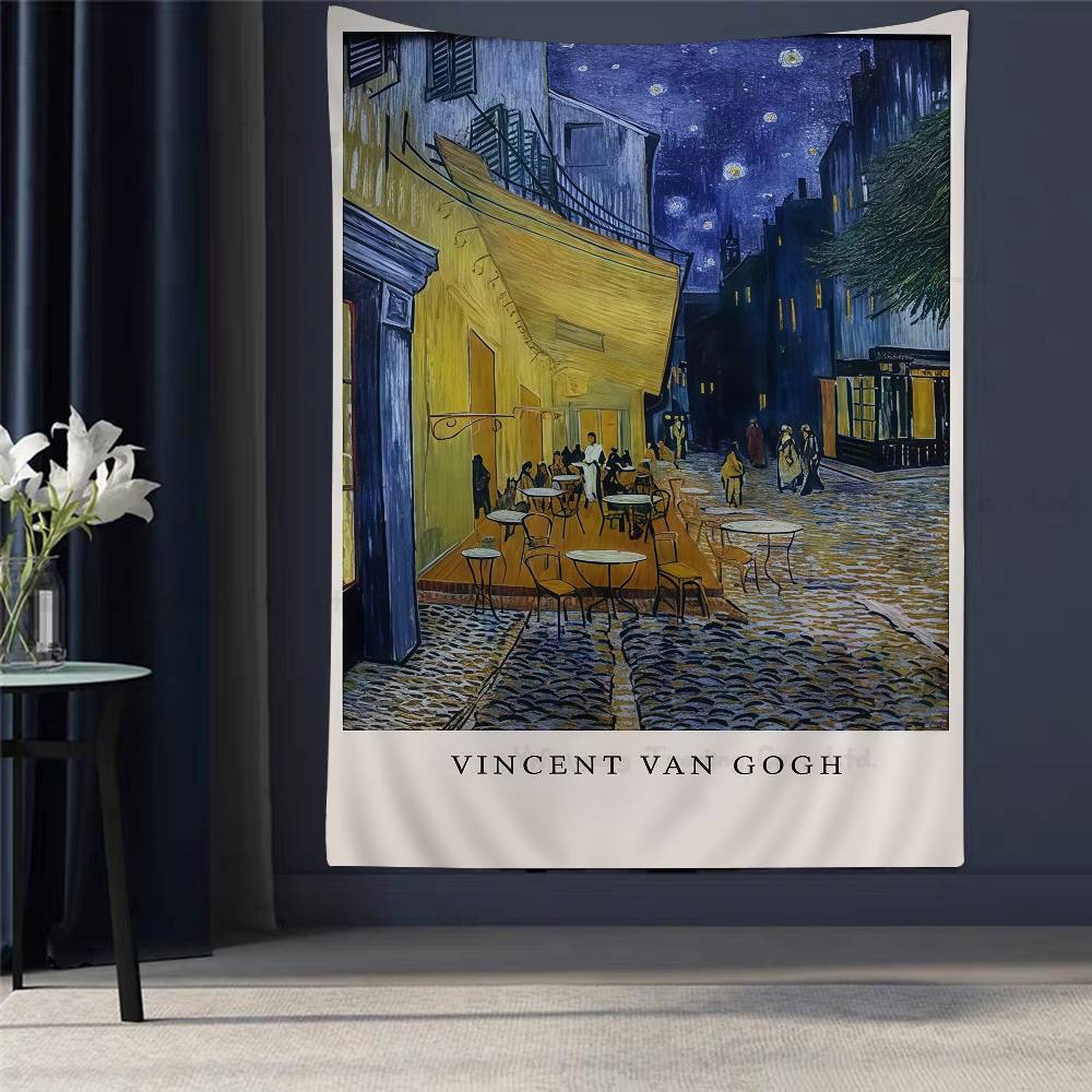 Vincent Van Gogh Great Work DIY Wall Tapestry Hanging Tarot Hippie Wall Rugs Dorm INS Home Decor