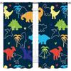 2 Pieces Cartoon Cute Dinosaur Polyester Fabric Cloth Curtain for Living Room Bedroom Nursery Room Kindergarten Free Shipping