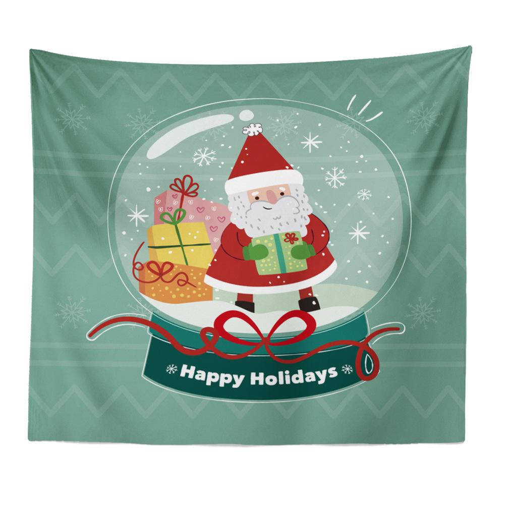 Christmas Series Santa Claus Pattern Tapestry TV Background Wall Landscape Tapestry Hanging Cloth
