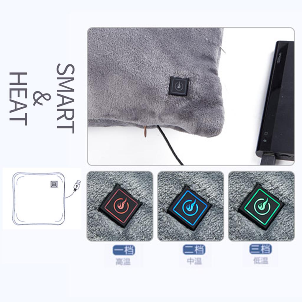 USB interface heated pillow washbale electric pillow Multi functional pillow for home office and outdoor
