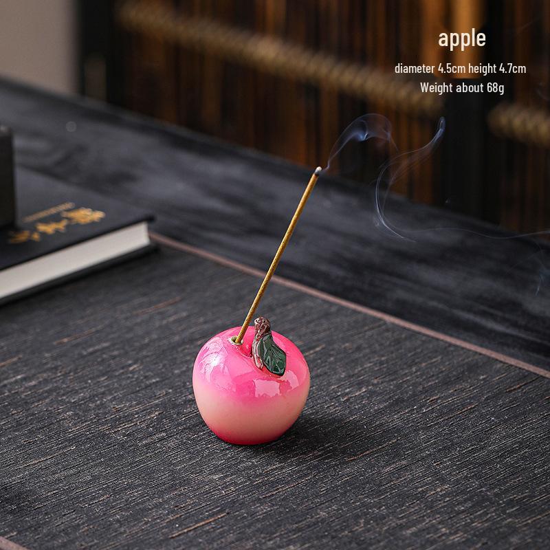Lychee Resin Incense Holder, Sandalwood Burner, Ceramic Home Decoration