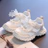 Girls' Princess Sandals Summer New Children's Baotou Foreign Pearl Single Mesh Shoes for Children Mesh Sneakers