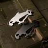 Shark-Shaped EDC Survival Tool: Bottle Opener, Screwdriver, Rope Cutter, Allen Wrench.