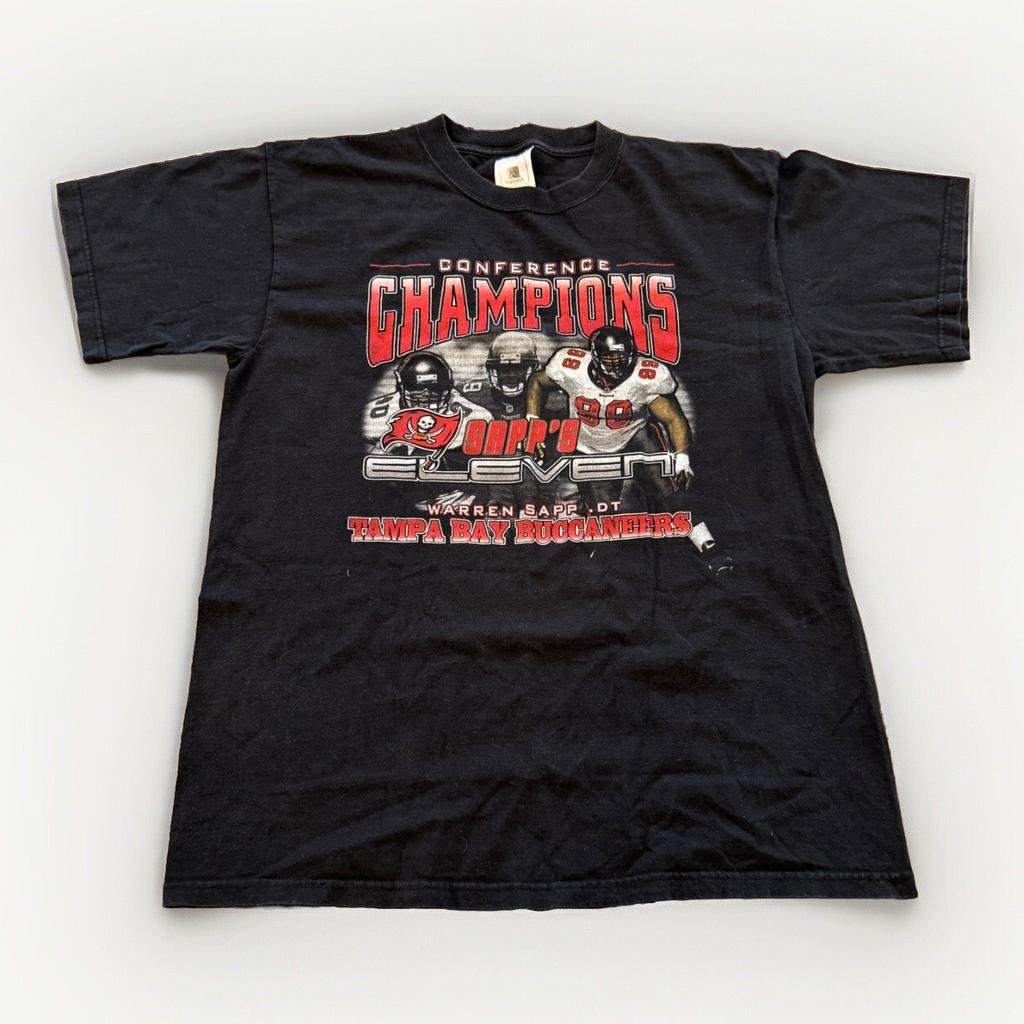 Maglietta Vintage Tampa Bay Buccaneers Uomo Taglia L Warren Sapp Campioni NFL