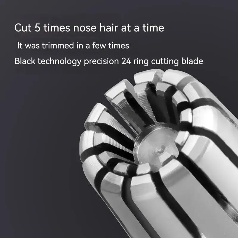 Washable Portable Ear Hair Trimmer Cleaning Without Rusting Painless Nose Hair Trimming Men'S Portable Electric Shaver Low Noise