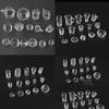 15Pcs/Set Mini Transparent Drink Cups Dish Plate Tableware Miniatures