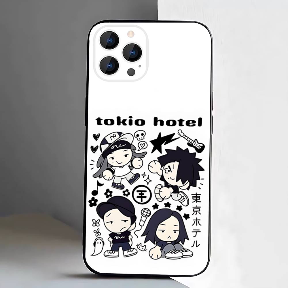 Tom Bill Kaulitz T-Tokio Hotels Black Case For iPhone 17 13 14 15 11 16 12 Pro Max Pro Max Plus E Air Mini Phone Cover Shell