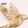 Vintage Alloy Brooch Bling Rhinestone Hummingbird Brooch  Hollow Flying Bird Jewelry Pin  Accessory for Coats Scarves Dresses Shirts Lapel Pin