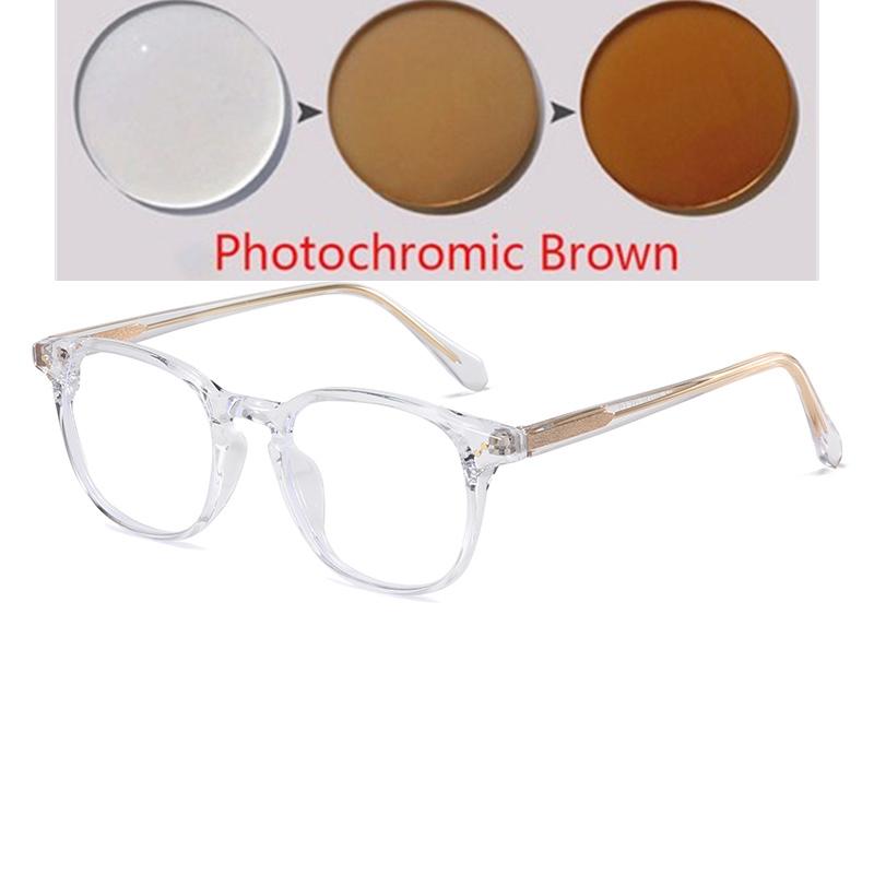 -0.5 -0.75 To -6.0  Square Customize Prescription Eyeglasses Women Men Anti-Reflective Student Finished Glasses Nearsighted
