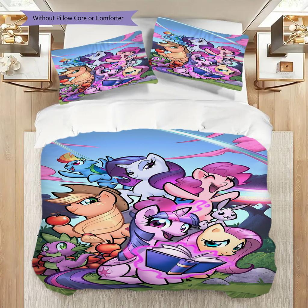 Twilight Sparkle Magical Adventure Bedding 1 Duvet Cover 2 Pillowcase Without Core Christmas Birthday Gift Soft And Comfortable