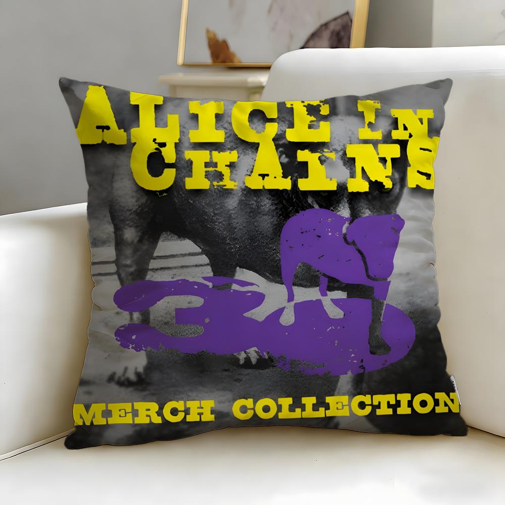 

classic band Alice In Chains Cushion Cover Soft & Easy-Wash Pillow Case – Versatile for Couch, Bed, Travel and Office 30cmx30cm
