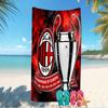 Beach Towel with Associazione Calcio Milan Pattern - soft,absorbent,machine washable Lightweight&Modern,swimming,Travel Essentials