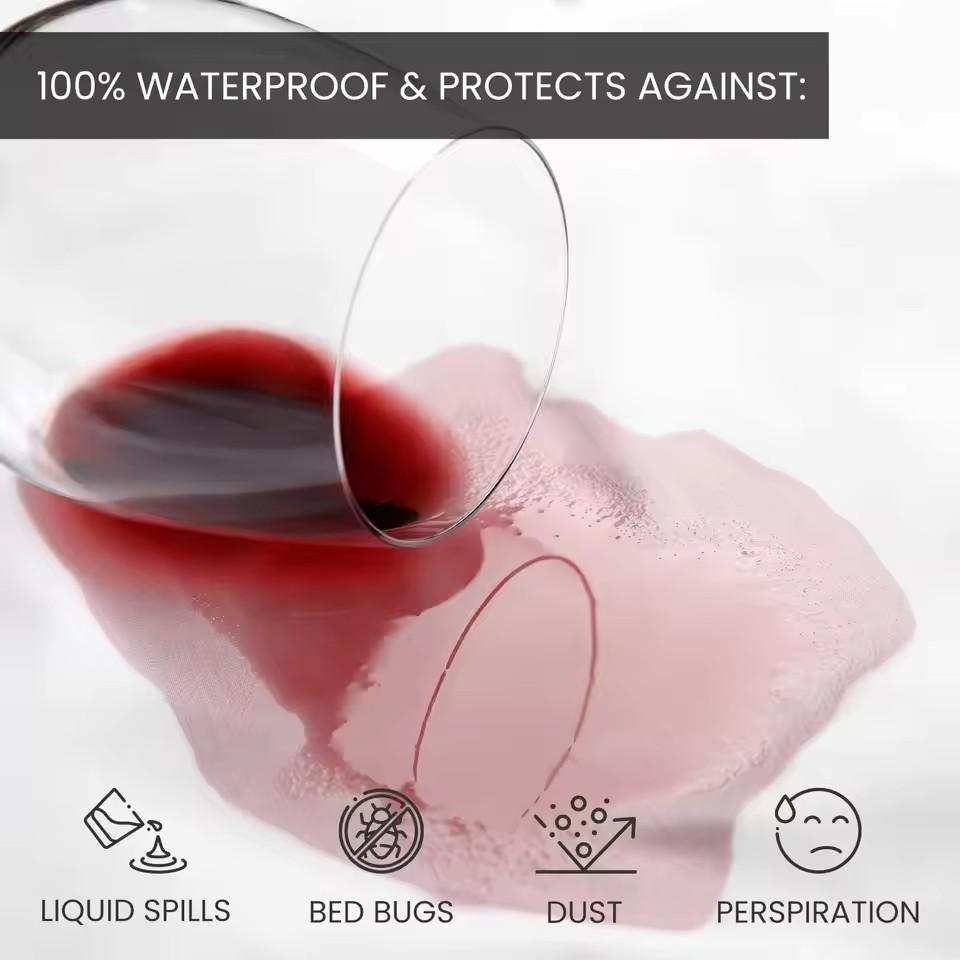 Waterproof Silk Silky Stain Pillowcase Silky Pillowcase Natural Silk Pillowcase Mulberry Silk Pillow Case Bedbug Proof & Allergy