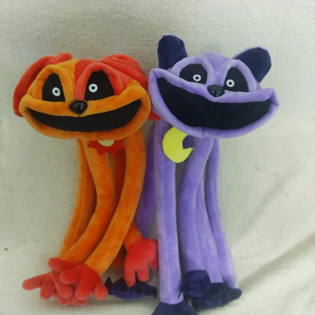 Ужас Улыбка Фиолетовый Кот Монстр Улыбающиеся Существа Большой Рот Фиолетовый Кот Кукла Плюшевая Игрушка Ordinary Packaging