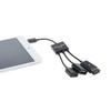 Micro USB OTG Hub Expansion Dock: One-to-Three Splitter with Power Supply for Mobile and Tablet.