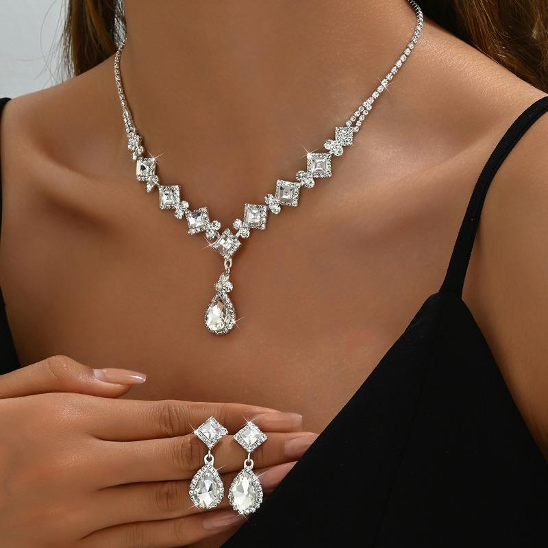 Jewelry Set Banquet Wedding Party Elegance Necklace, Earring Set, Bridal Accessories Set