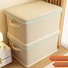 Foldable Striped Storage Box with Lid for Clothes and Socks