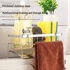201 Stainless Steel Multi-Functional Sponge & Rag Holder for Kitchen Sink