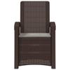 Garden Lounge Chair Rattan Look 2 pcs Brown and Light Grey PP