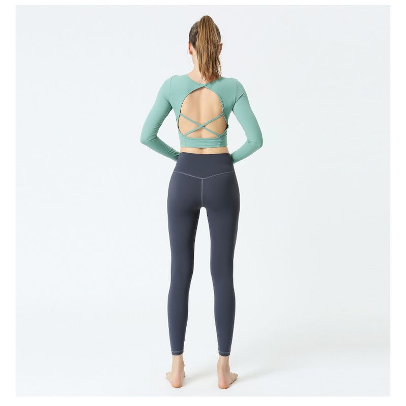 Sexy Backless Tight Sports T-shirt Outerwear Yoga Clothes